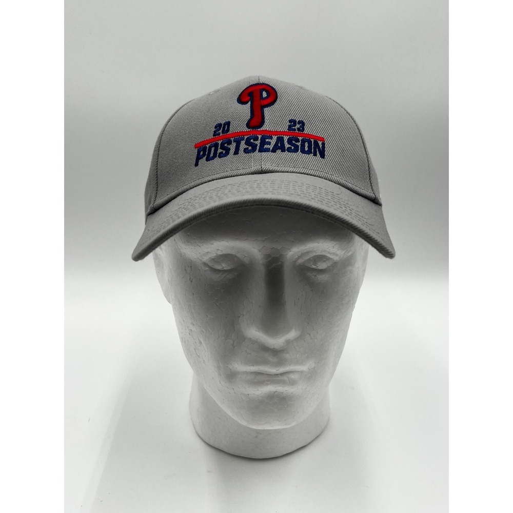 New Era Philadelphia Phillies 2023 Postseason 9FORTY Adjustable Hat Grey MLB Cap